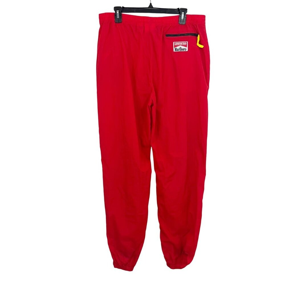 Vintage Marlboro Red Nylon Windbreaker Jogger Pants Y2K 90s - Men's Size Large